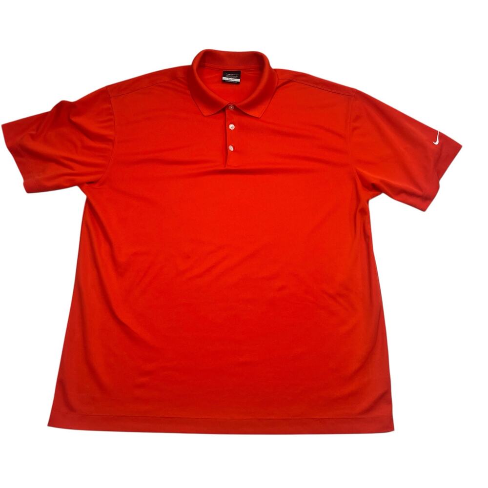 Nike Dri-Fit Golf Polo Shirt Mens Red Athletic Performance‎ Casual Size XL - Picture 2 of 9